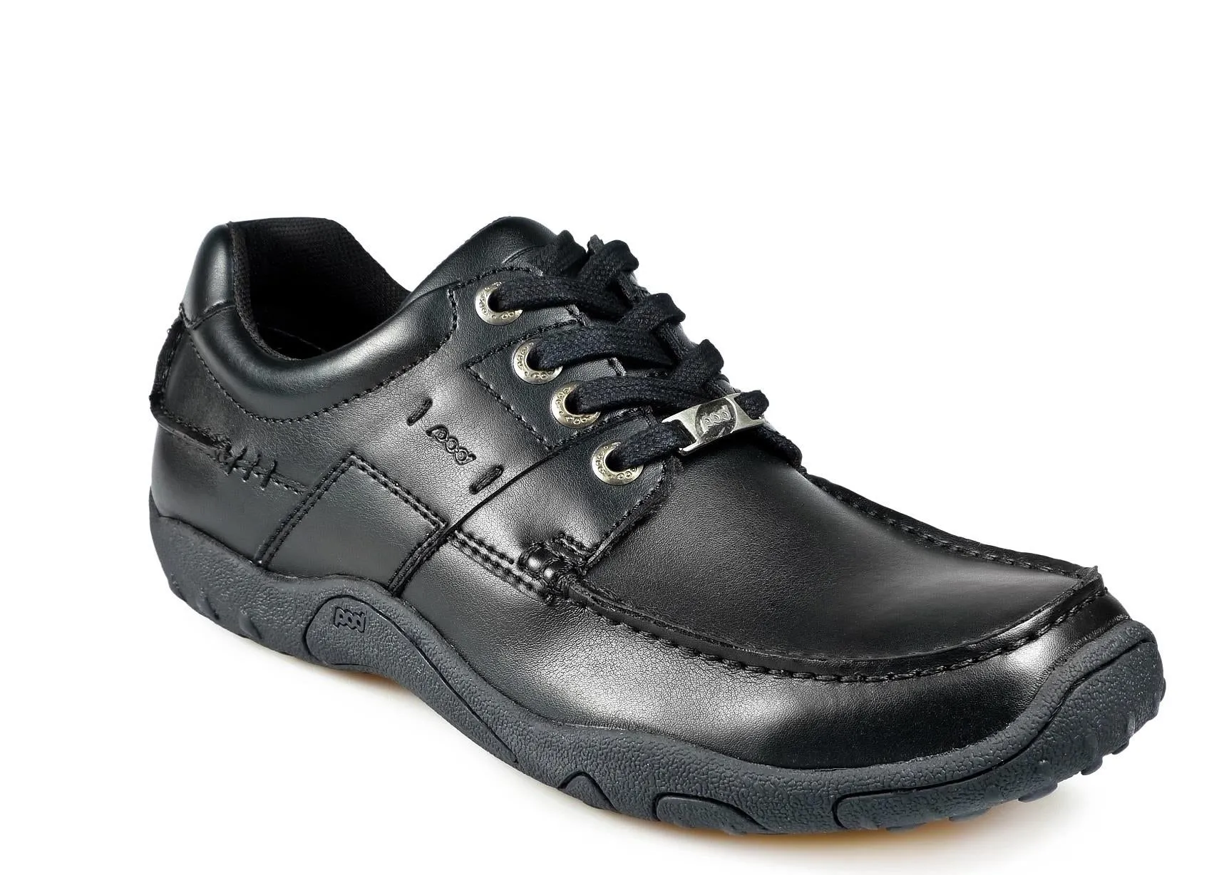 POD Mens Trail Black Lace Up Shoes