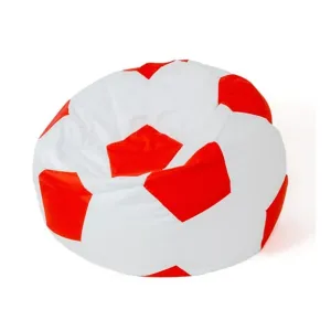 Pouffe GO GIFT White Red Oxford Football