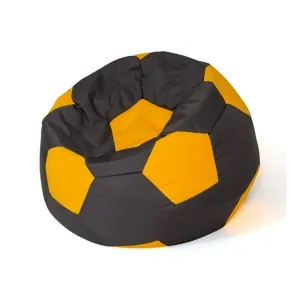 Pouffe GO GIFT Yellow Black Oxford Football