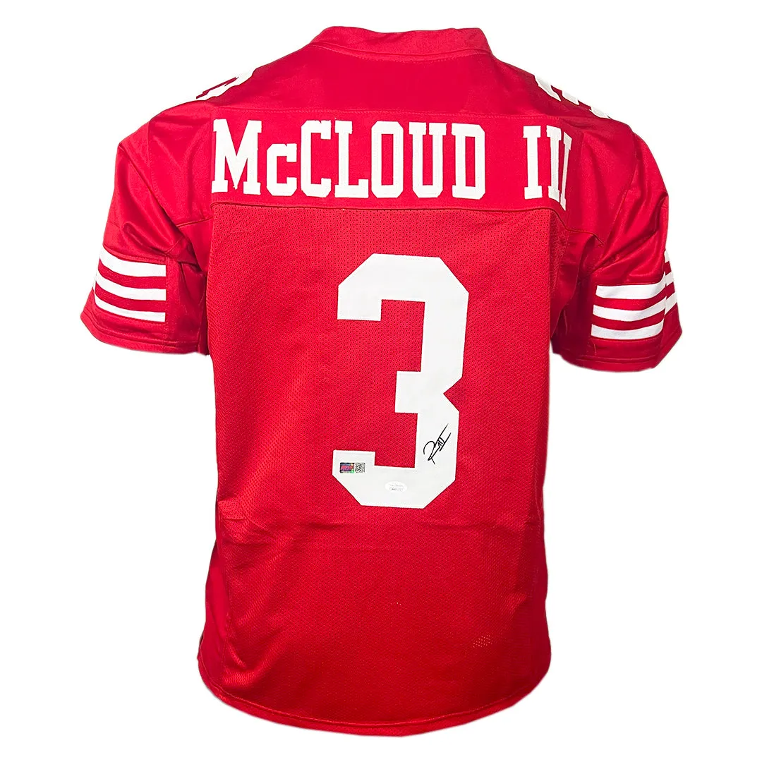 Ray-Ray McCloud Signed San Francisco Red Football Jersey (JSA)