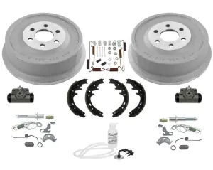 Rear Brake Drums Brake Shoes & Wheel Cylinders Kit for 99-02 Dodge Durango 9Pc