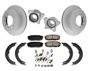 Rear Rotors Hub Bearings Brake Pads Shoes Spring Kit for Toyota Tundra 07-2020