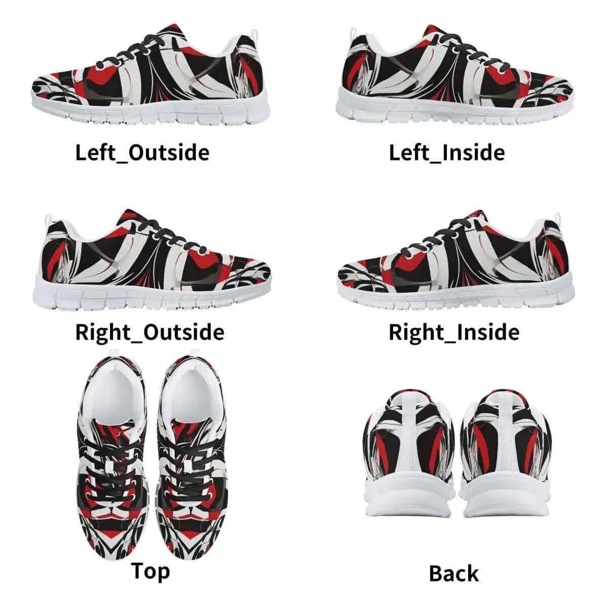 Red White and Black Men's Shoes