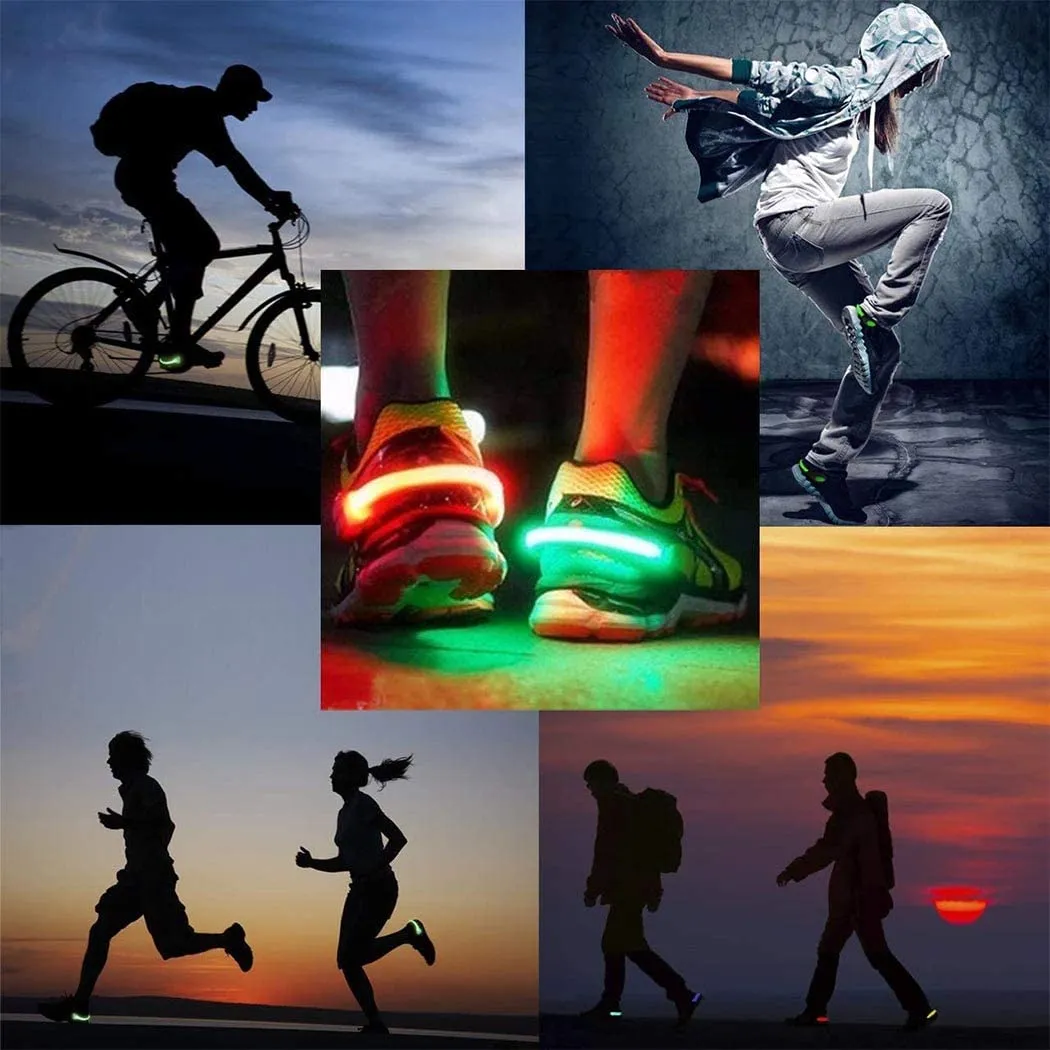 Reflective Color Changing LED Shoe Clip Light for Running, Jogging, Walking, Biking