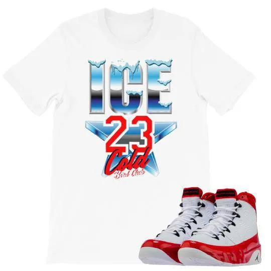 Retro 9 "Gym Red" Sneaker Shirt Ice Cold All Star