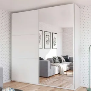 Riley 225cm Sliding Door Wardrobe White