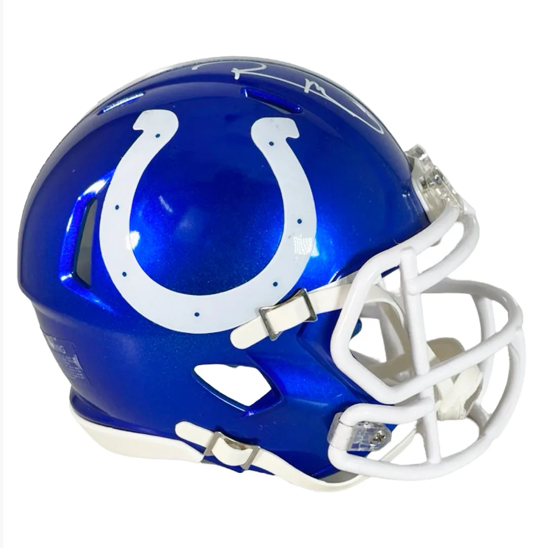 Robert Mathis Signed Indianapolis Colts Flash Mini Football Helmet (JSA)