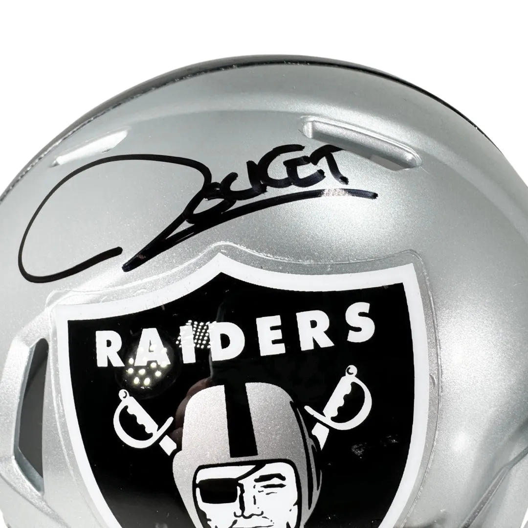 Rocket Ismail Signed Las Vegas Raiders Speed Mini Football Helmet (Beckett)