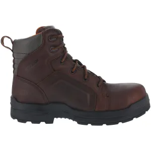 Rockport Mens Brown WP Leather 6in Work Boots More Energy Comp Toe