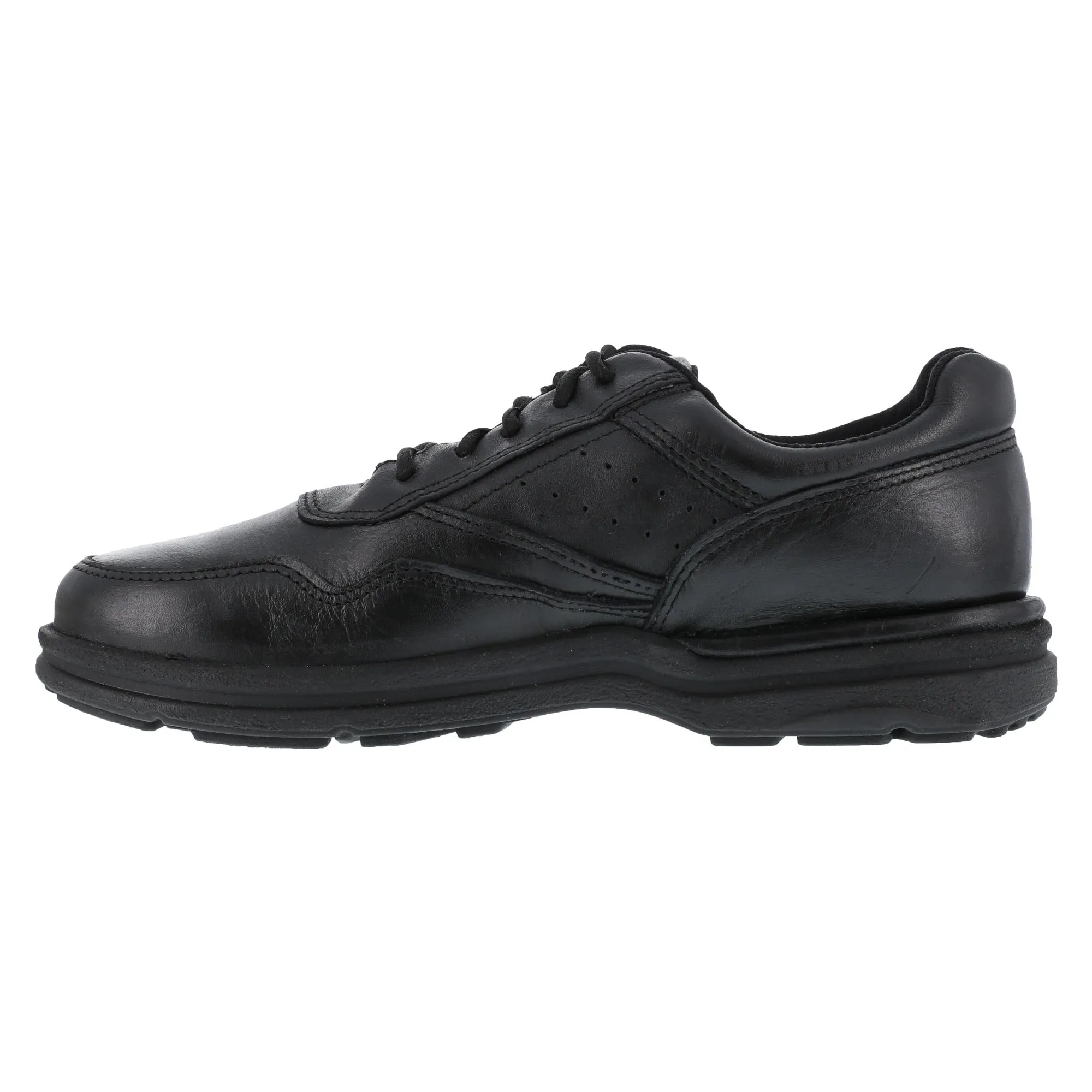 Rockport Womens Black Leather Work Shoes Postwalk Athletic Oxford