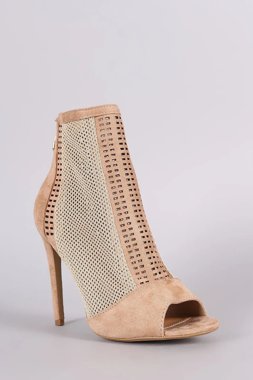 ryan -Cut Mesh Net Stiletto Booties