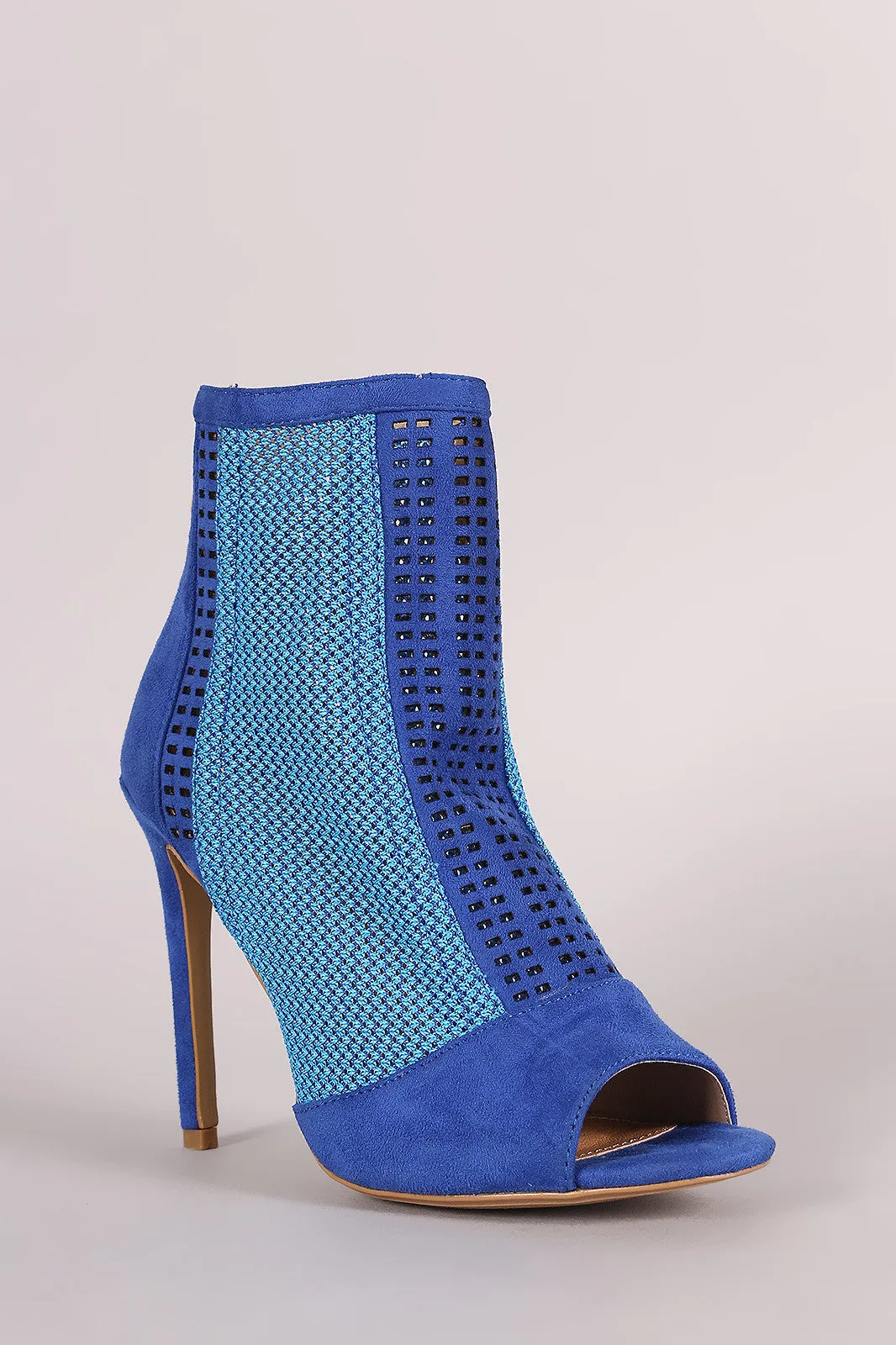 ryan -Cut Mesh Net Stiletto Booties