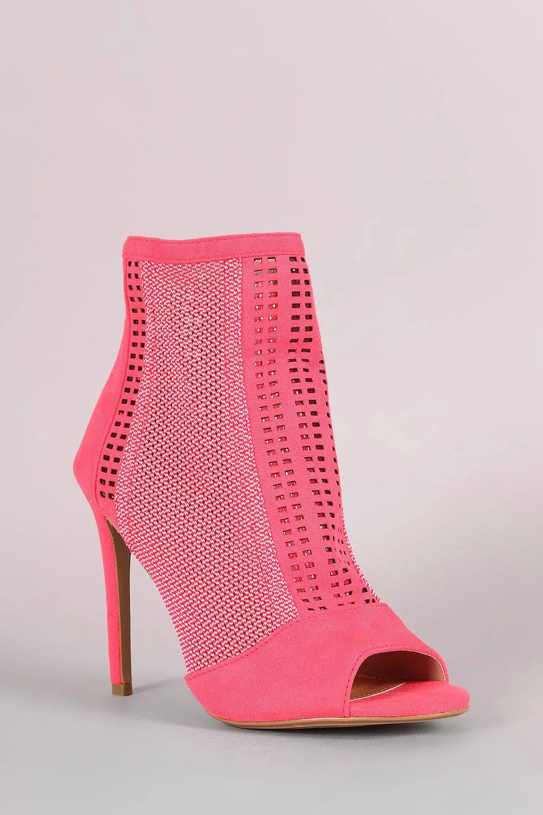 ryan -Cut Mesh Net Stiletto Booties