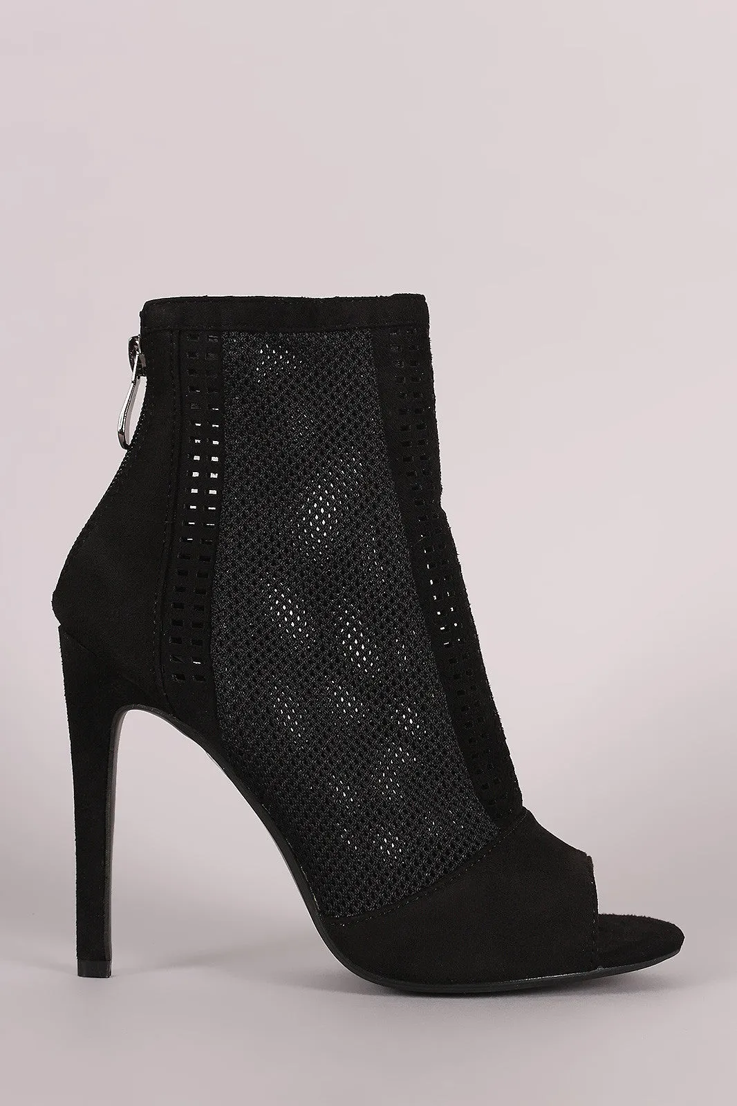 ryan -Cut Mesh Net Stiletto Booties