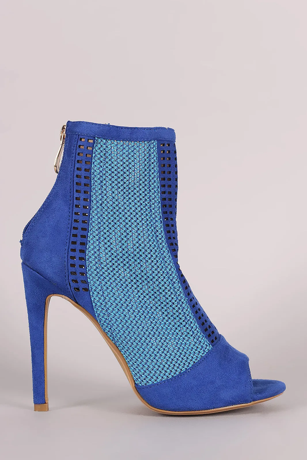 ryan -Cut Mesh Net Stiletto Booties