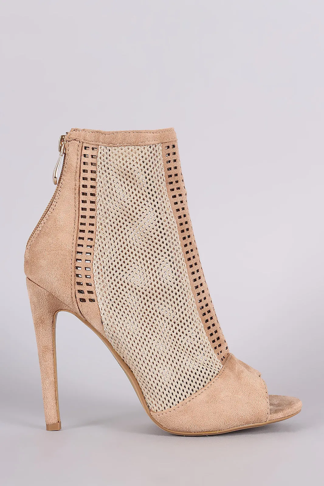 ryan -Cut Mesh Net Stiletto Booties