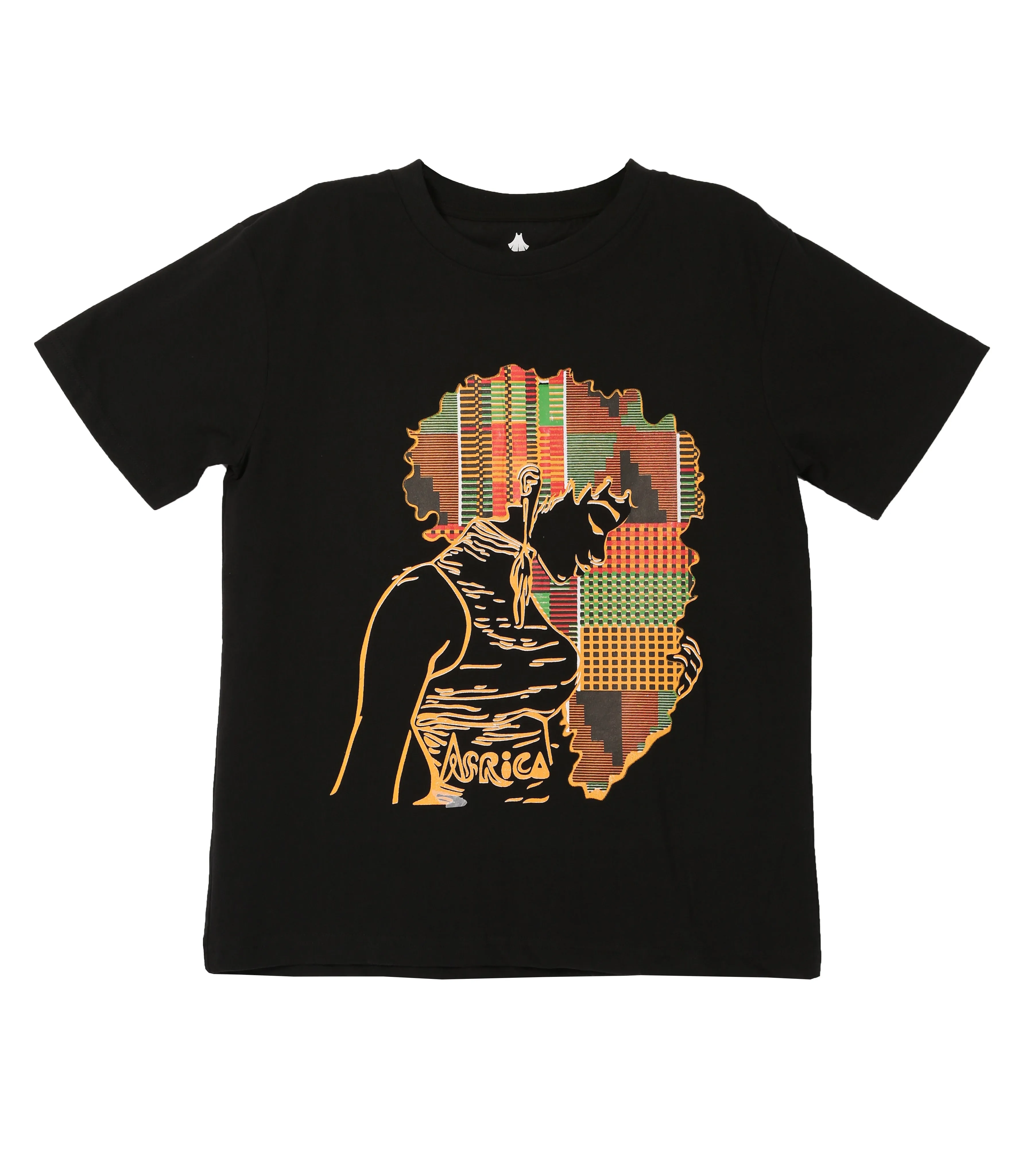 Sakkas Esi Unisex African American T-shirt Printed Kente Tee Short Sleeve