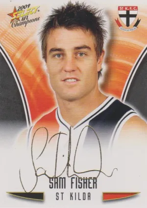 Sam Fisher, Gold Foil Signature, 2009 Select AFL Champions