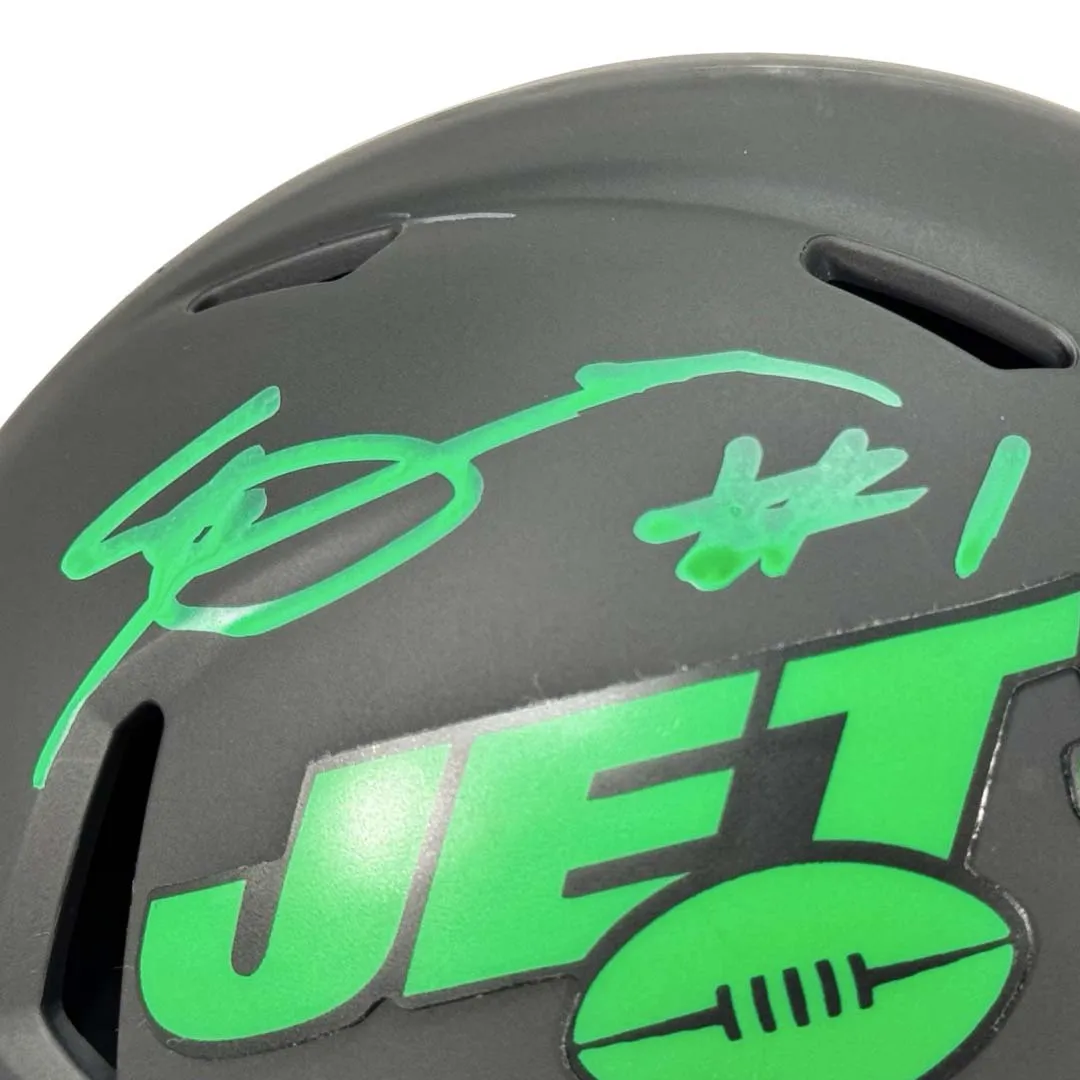 Sauce Gardner Signed New York Jets Eclipse Mini Football Helmet (Beckett)