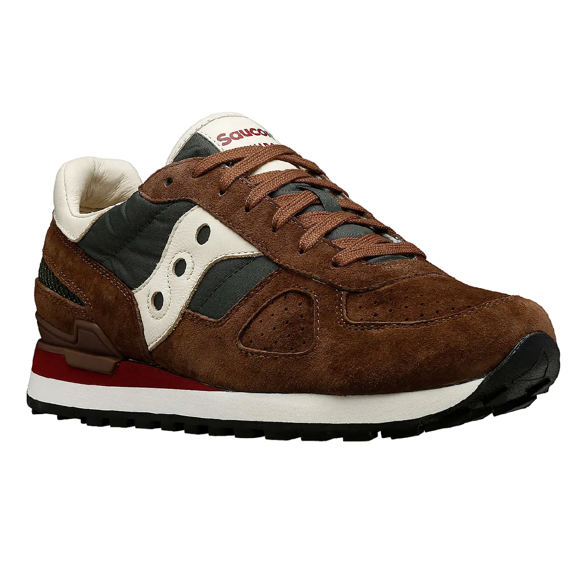 Saucony Original scarpa sneakers da uomo Shadow  S70780-3 marrone verde