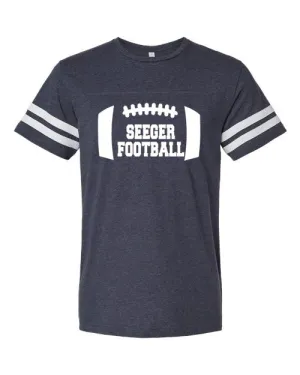 Seeger Patriot Football - Unisex Football Tee -Seeger Football in white LAT6937