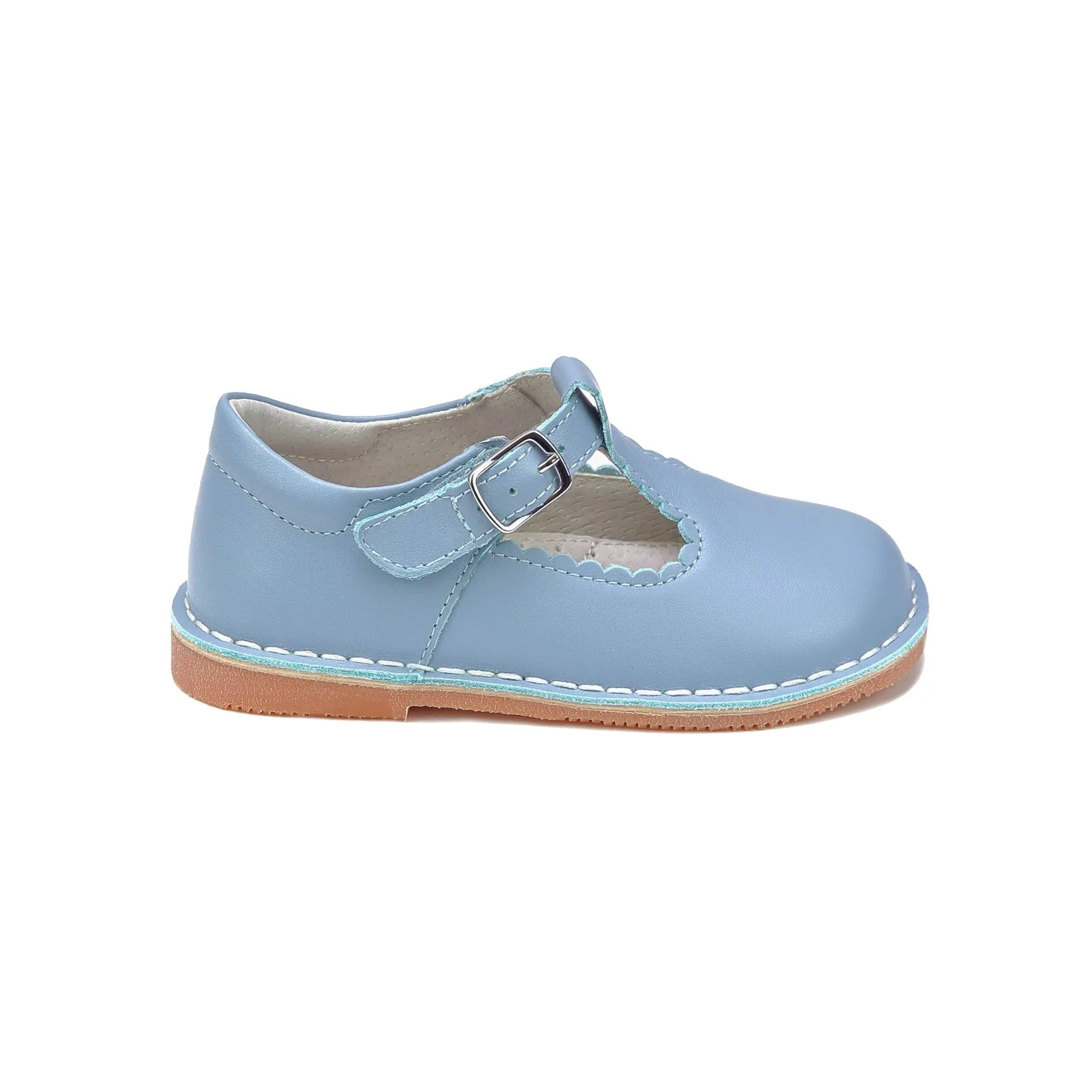 Selina Scalloped Mary Jane -- Dusty Blue