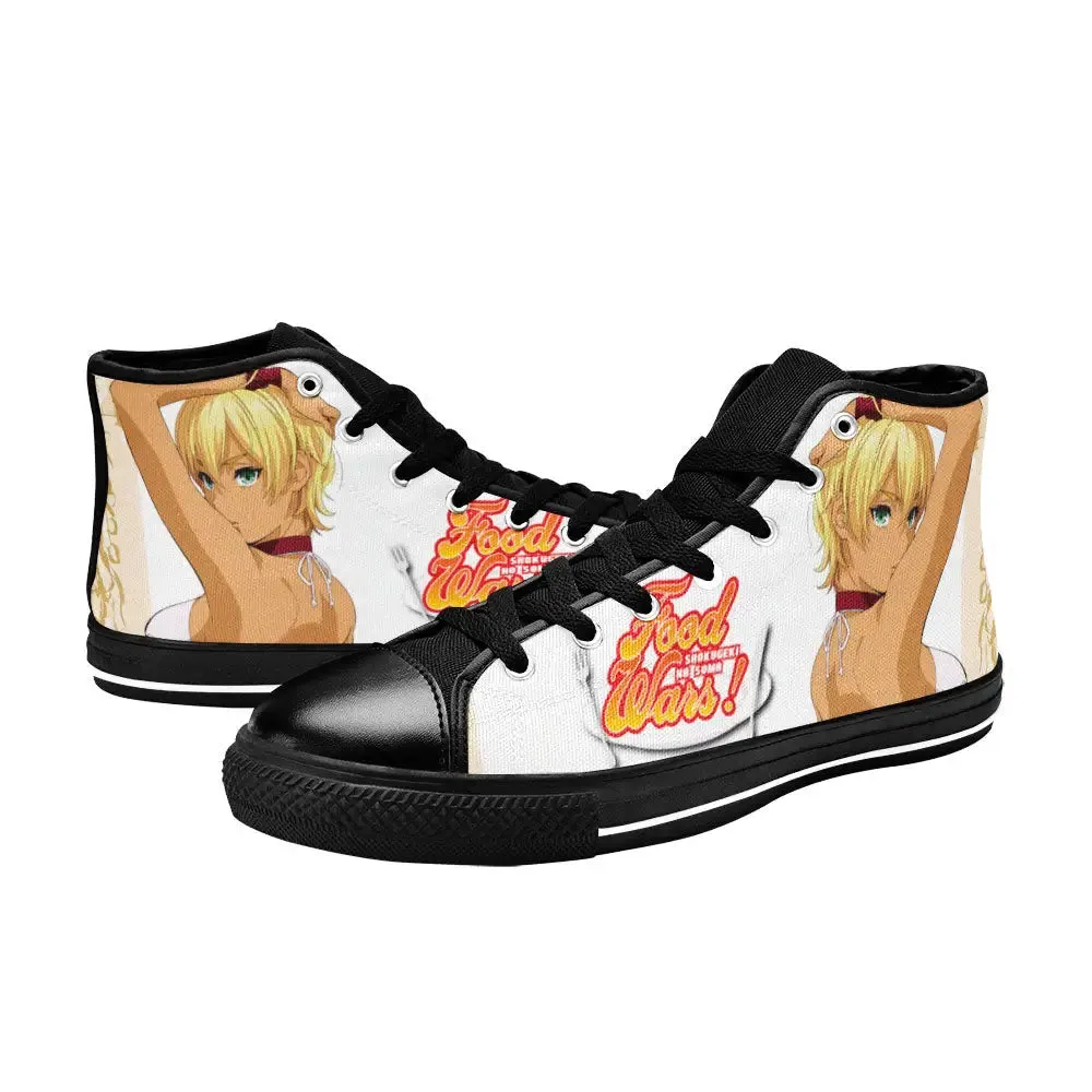 Shokugeki no Souma Ikumi Mito Shoes High Tops Sneakers for Kids and Adults