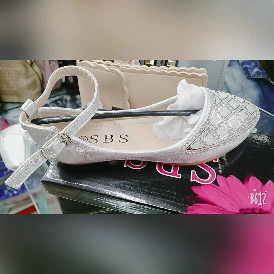 Silver Kids Pumps