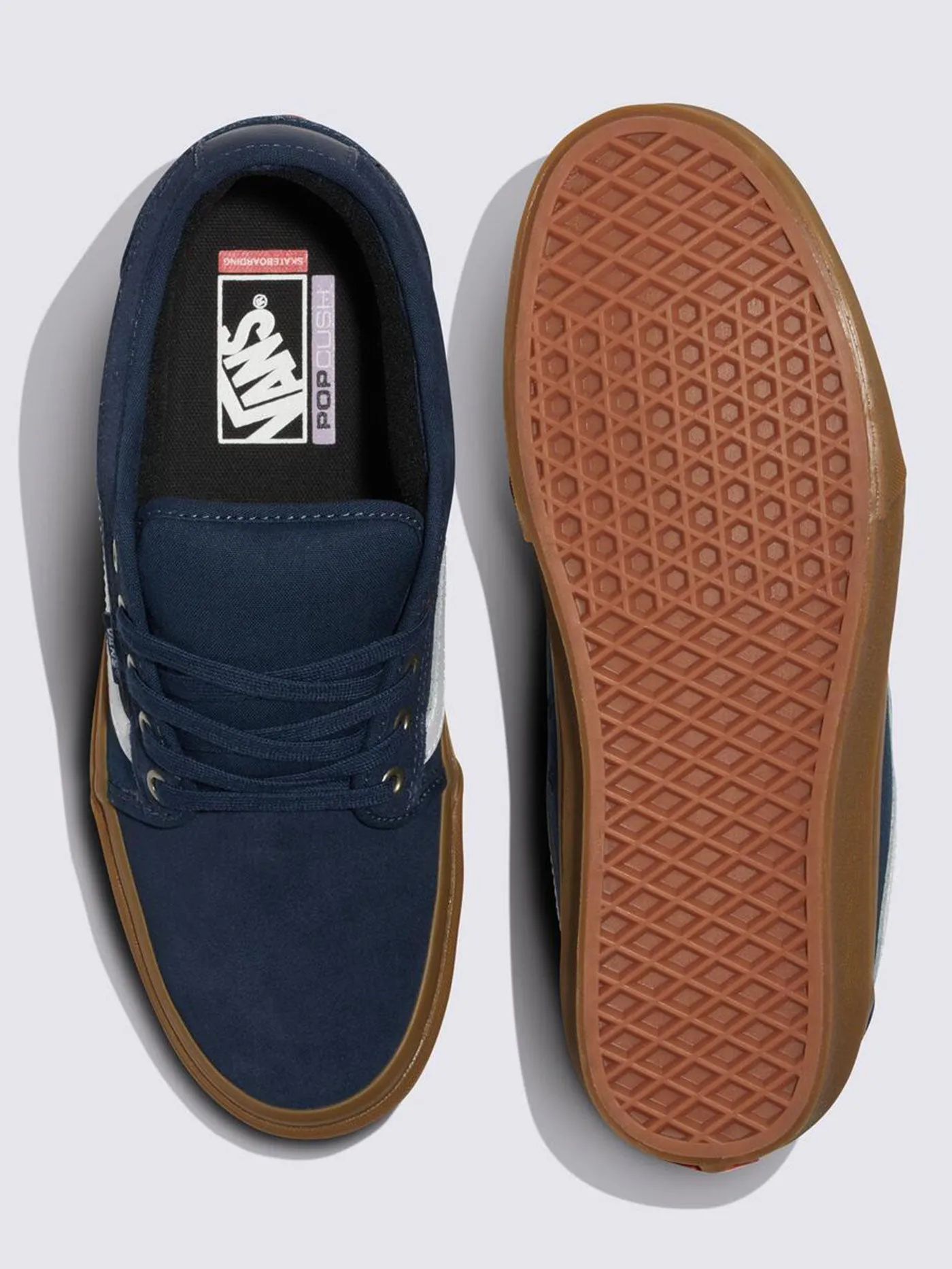 Skate Chukka Low Sidestripe Navy/Gum Shoes