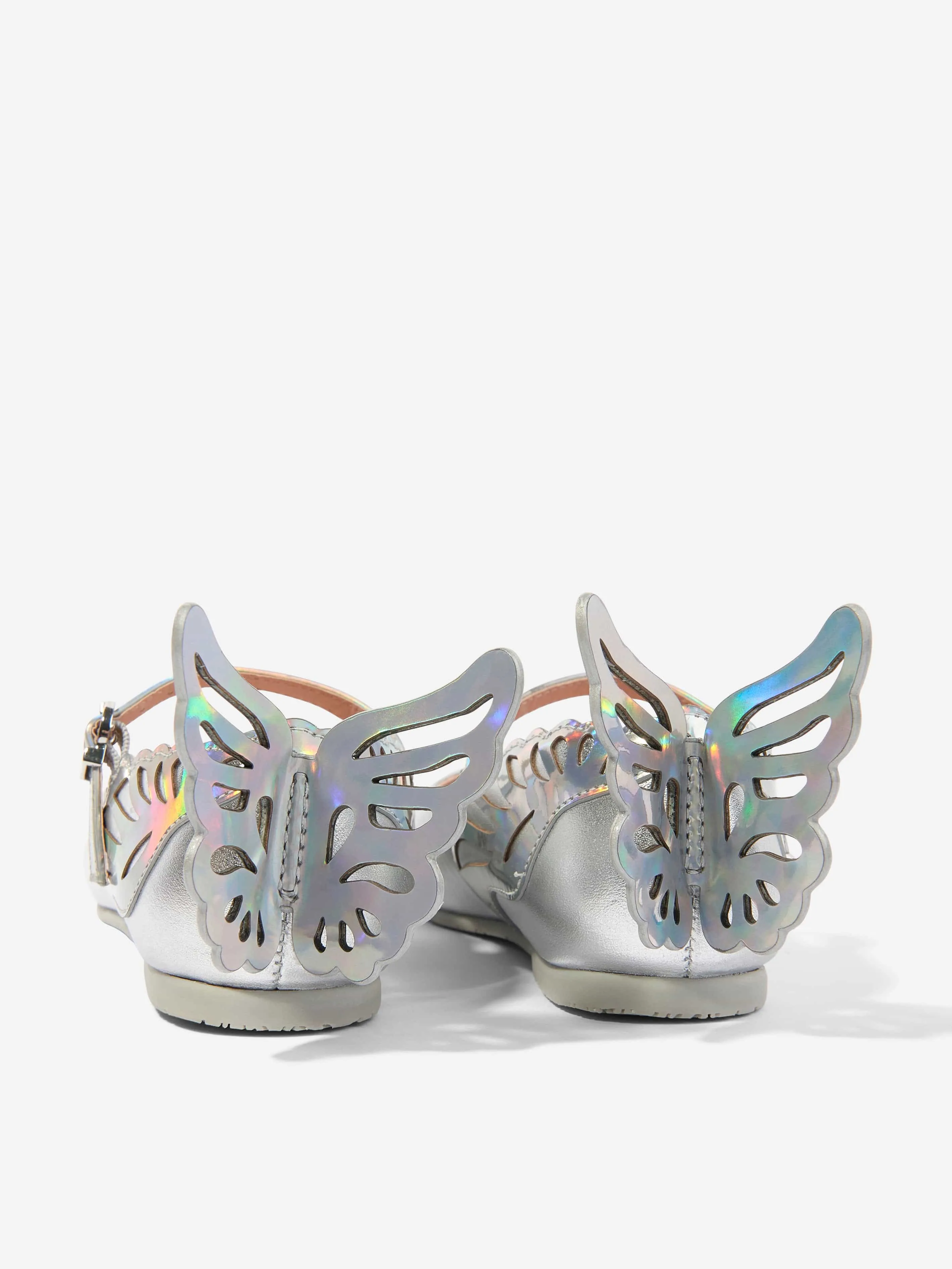 Sophia Webster Girls Leather Heavenly Shoes in Silver