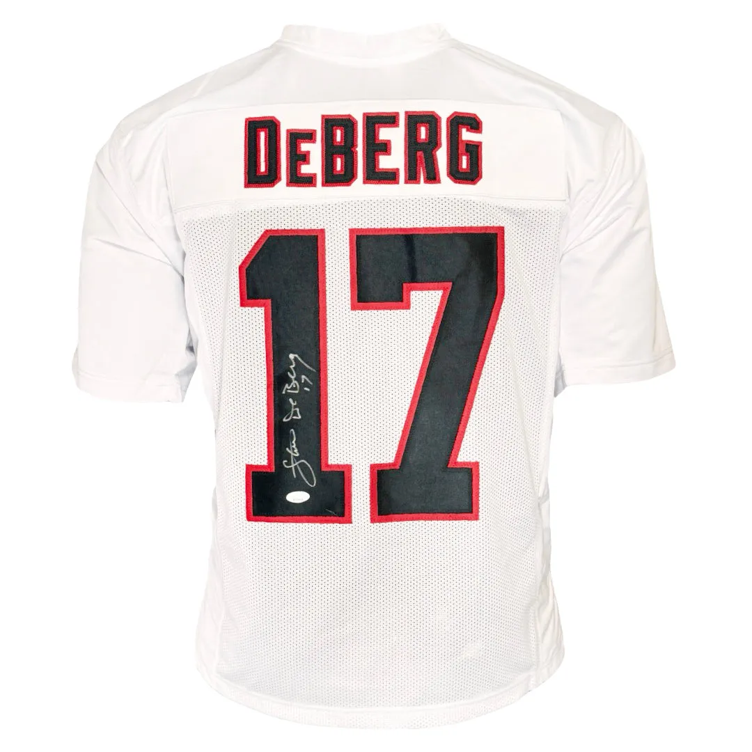 Steve DeBerg Signed Atlanta White Football Jersey (Beckett)