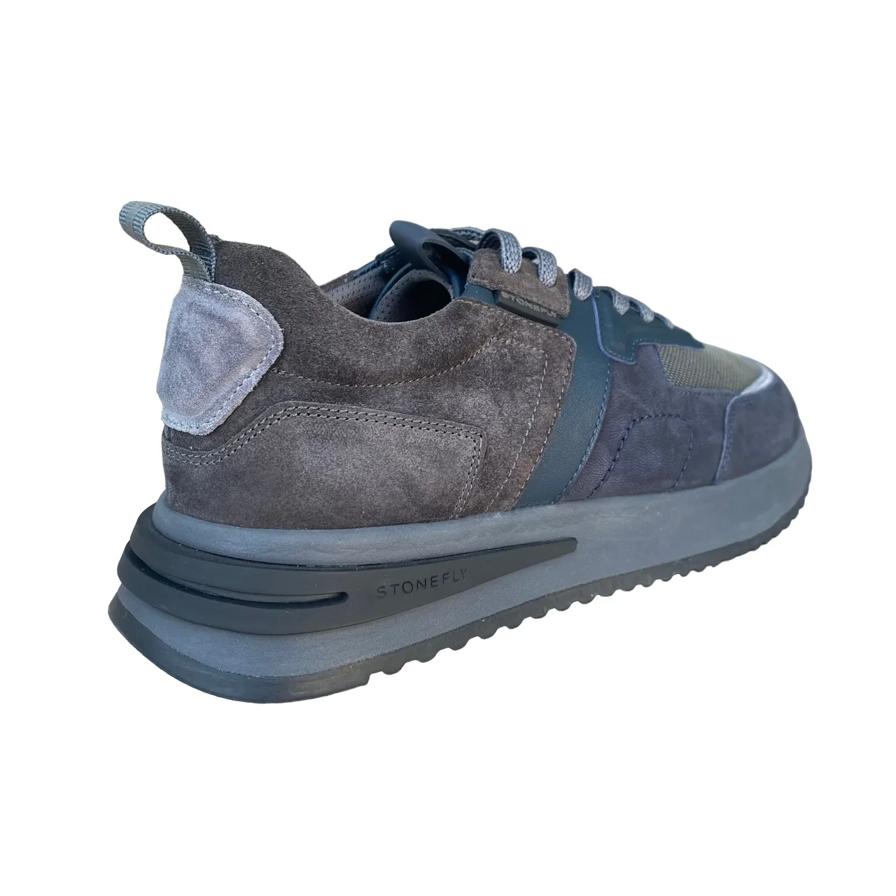 Stonefly scarpa sneakers da uomo Fly 2 220398 BI8 blu-grigio