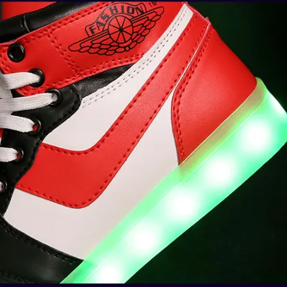 Stylish Led High Top Led Sneakers | Light Up Shoes  | Led Light Shoes For Men & Women