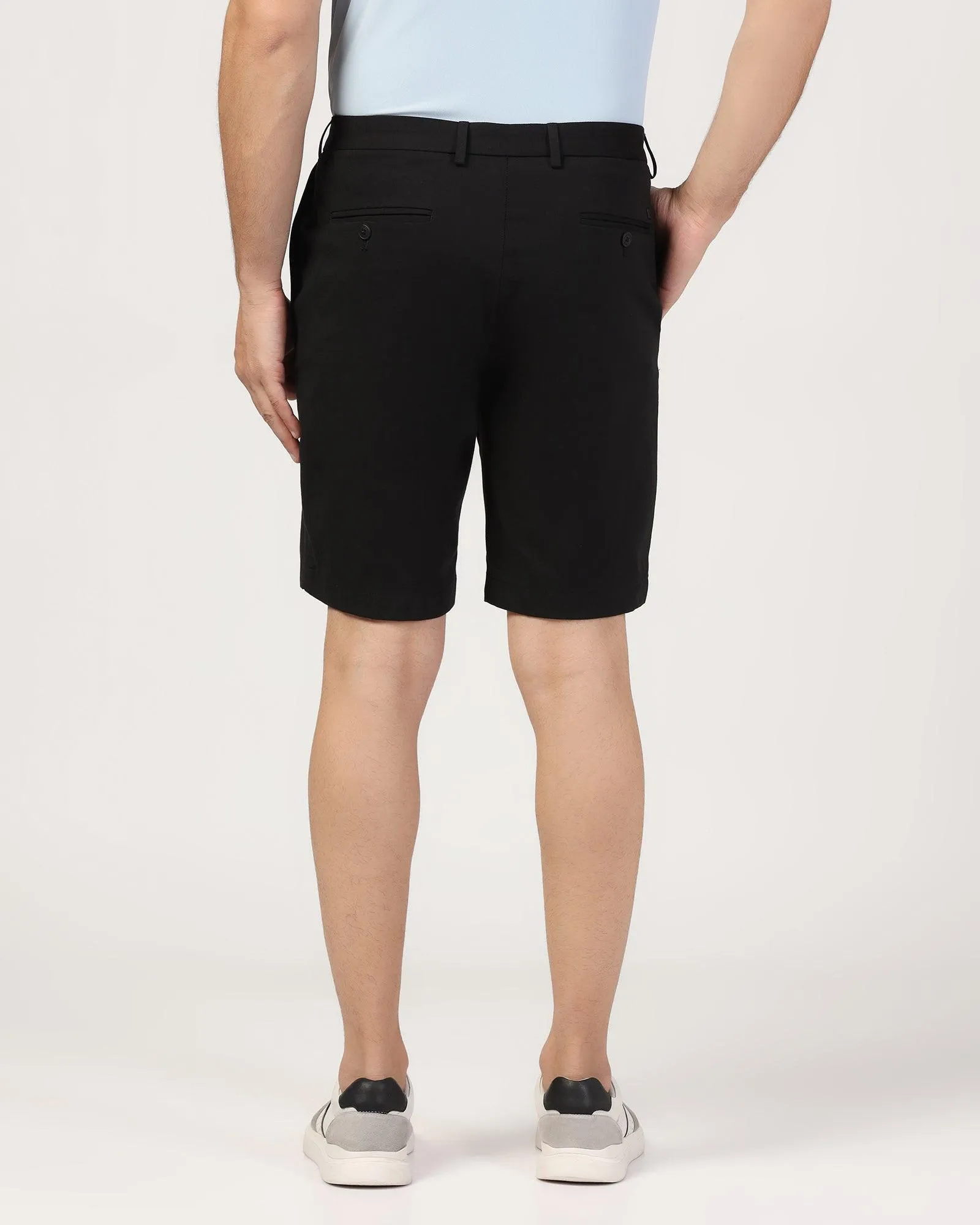 TechPro Casual Black Solid Shorts - Serry