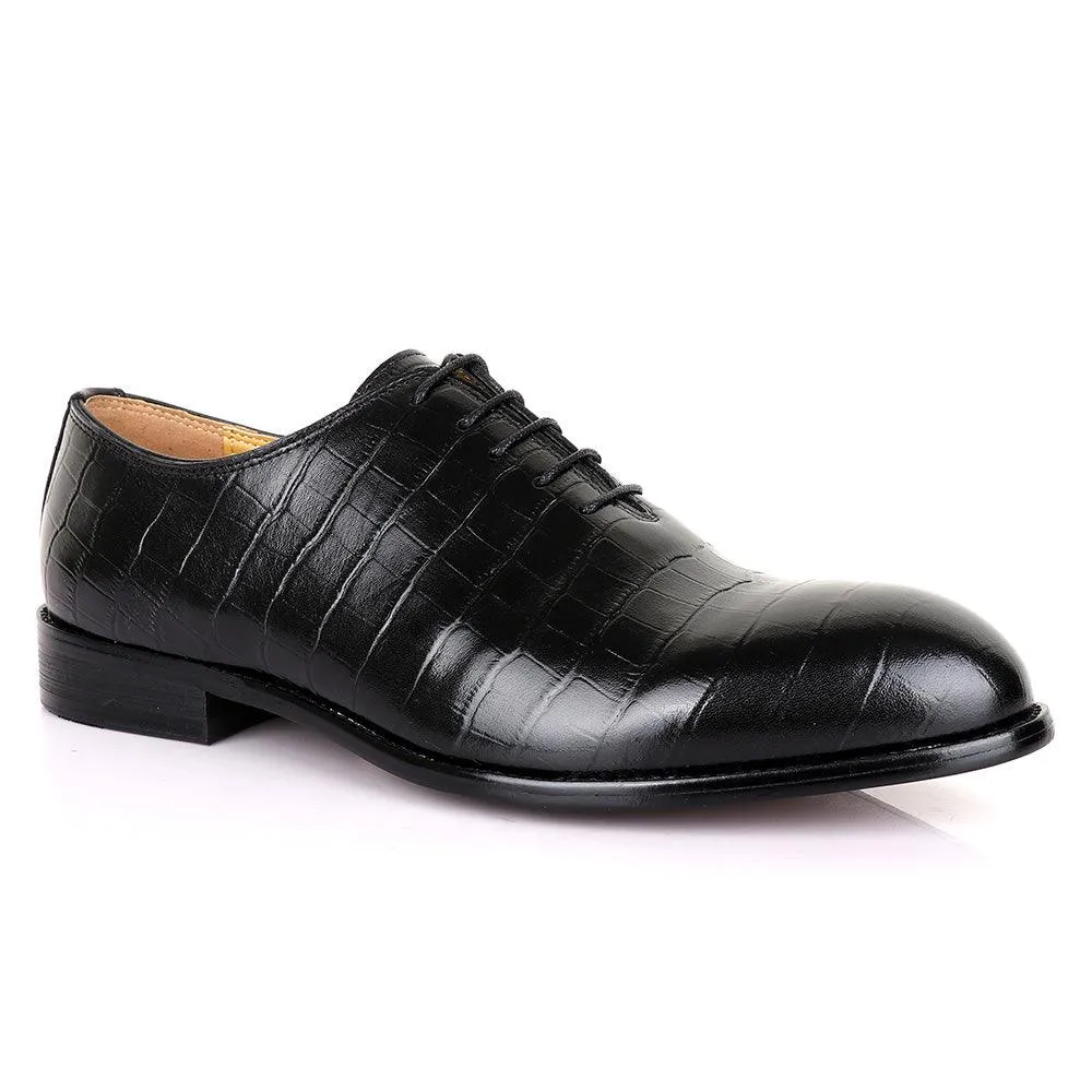 Terry Taylors Oxford Block Black Leather Shoe