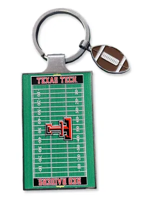 Texas Tech Football Field Metal Keychain