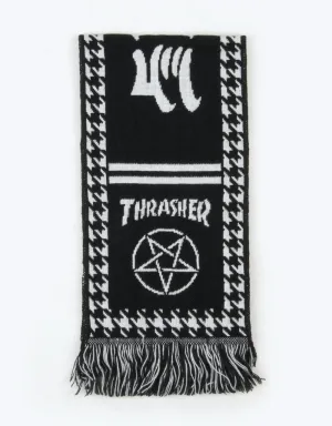 Thrasher Skate & Destroy Hooligan Scarf - Black/White