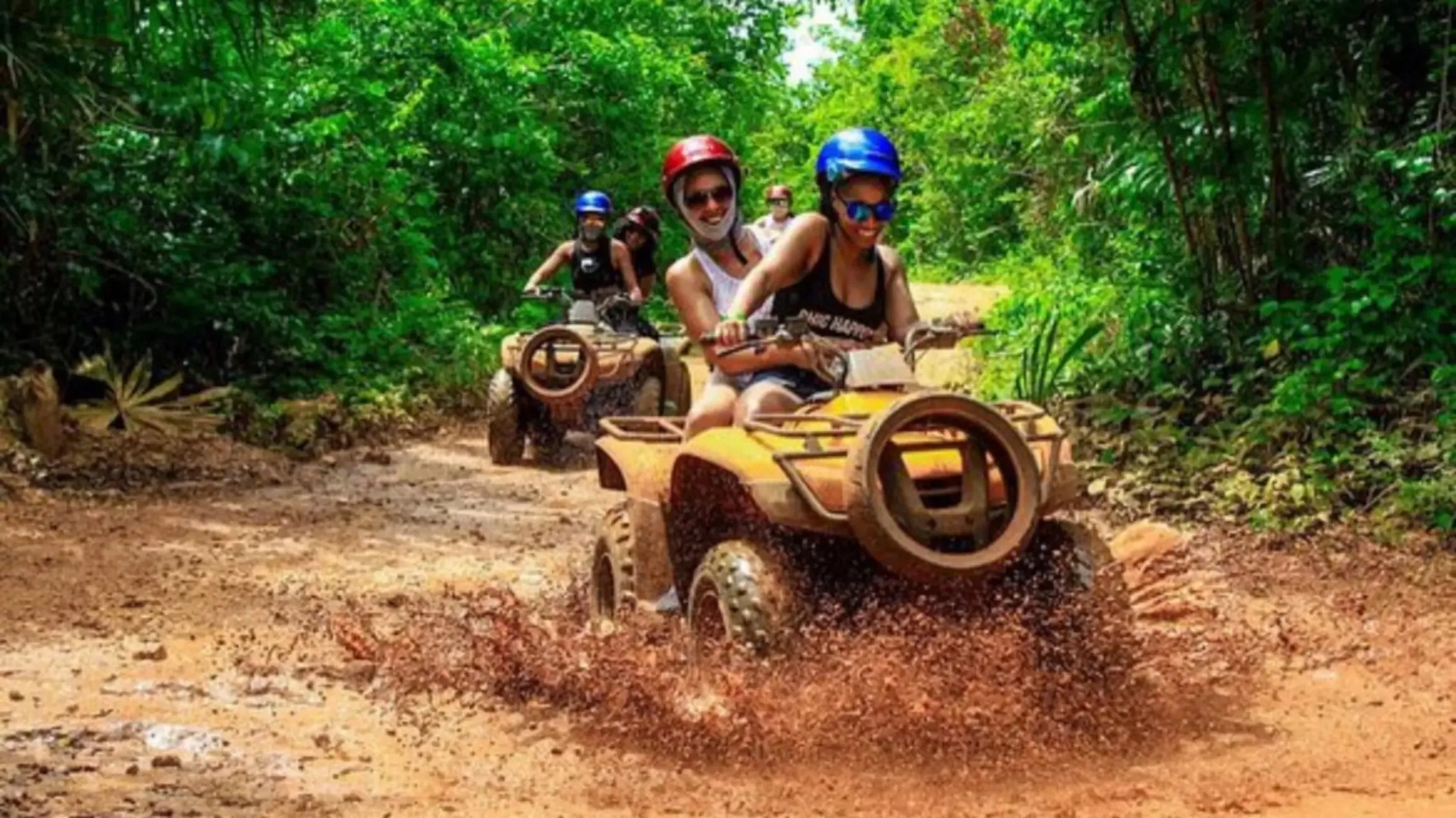 Tulum Aquatic Xplosion: Zip Lines, Rappel, ATV, and Cave Cenote Adventure