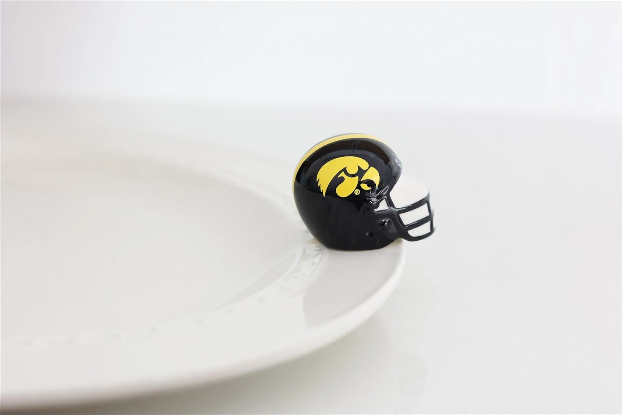 University of Iowa Football Helmet Mini by Nora Fleming