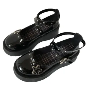 Uniwim Gift Star Girl Buckle Platform Sandals