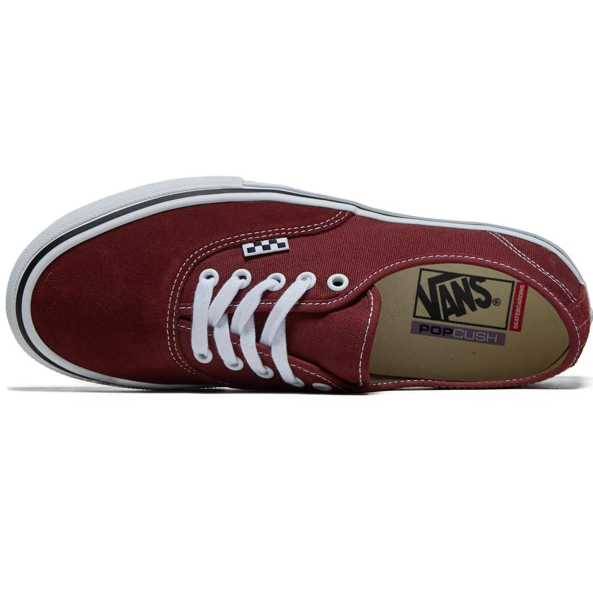 Vans Skate Authentic Shoes - Burgundy/White