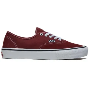 Vans Skate Authentic Shoes - Burgundy/White