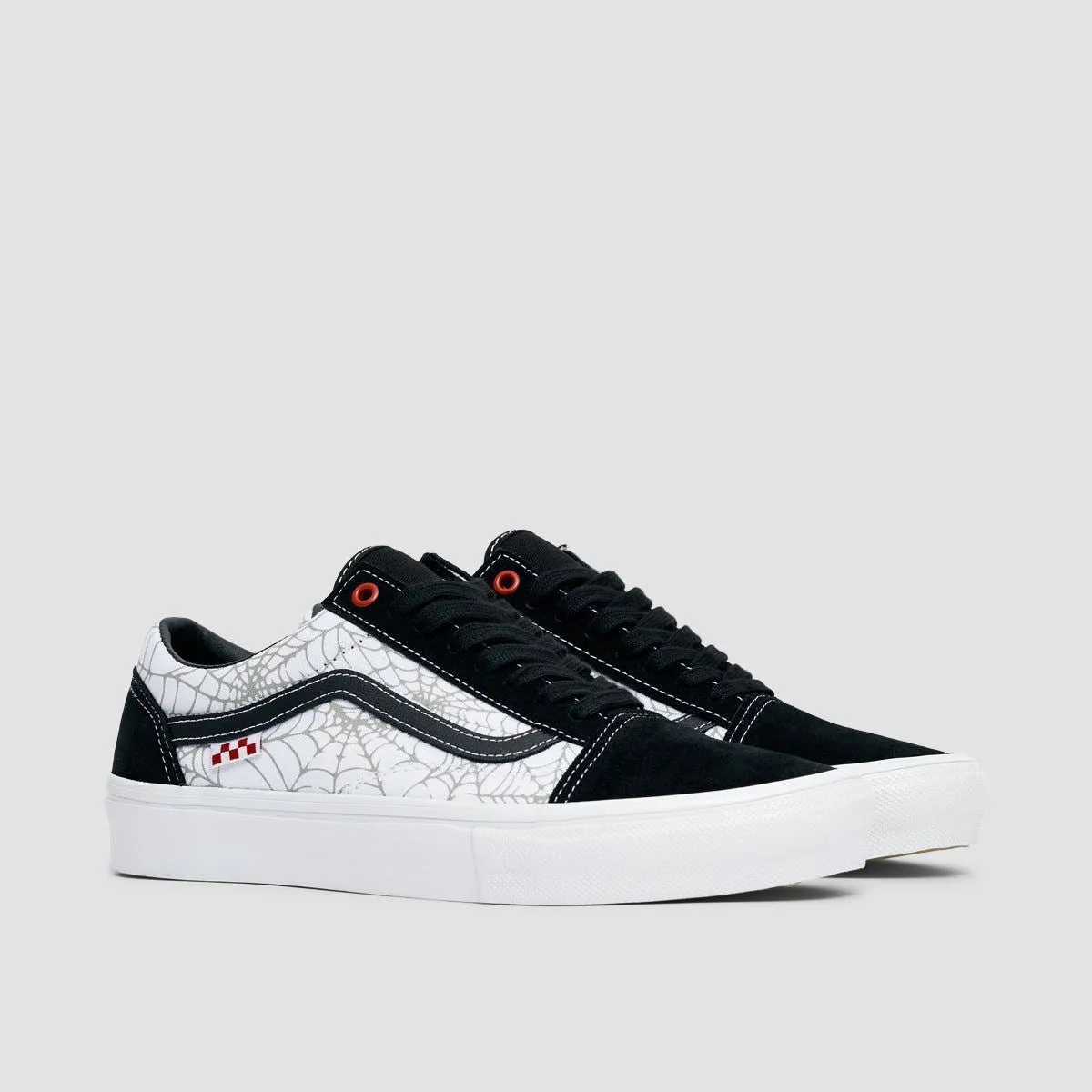 Vans Skate Old Skool Shoes - Black Widow Spider Black/White/Red