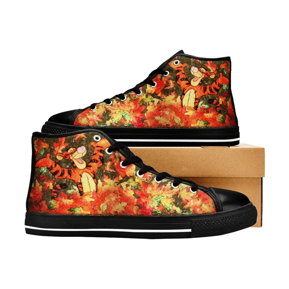 Winnie the pooh Tiger Shoes High Top Sneakers for Kids and Adults