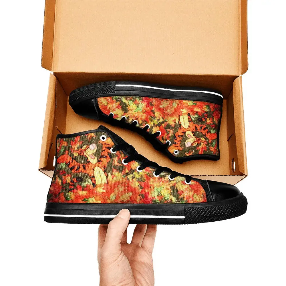 Winnie the pooh Tiger Shoes High Top Sneakers for Kids and Adults