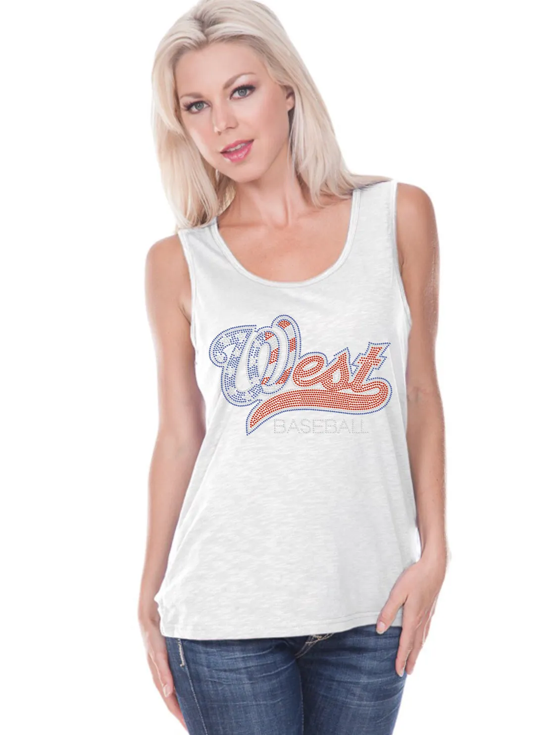 Women Slub Jersey Scoop Neck Tank-bw