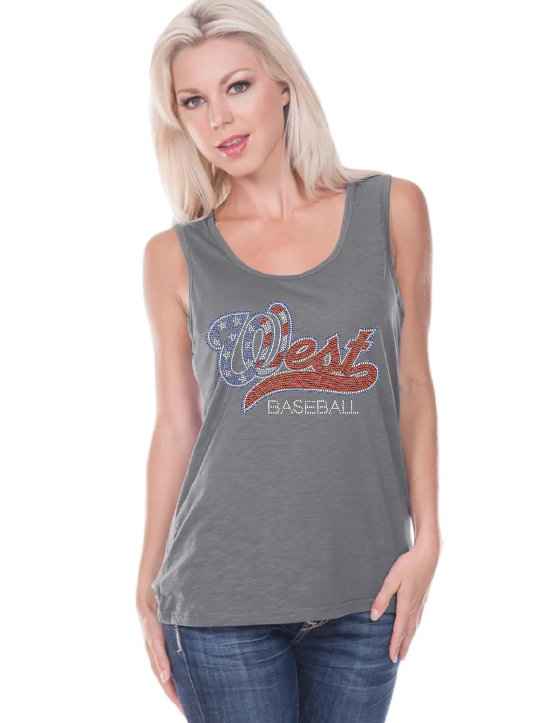 Women Slub Jersey Scoop Neck Tank-bw