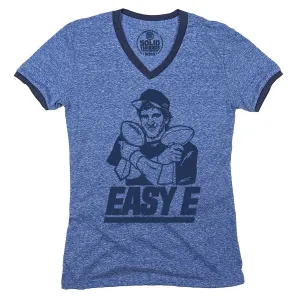 Women's Easy E Ringer V-Neck Tee