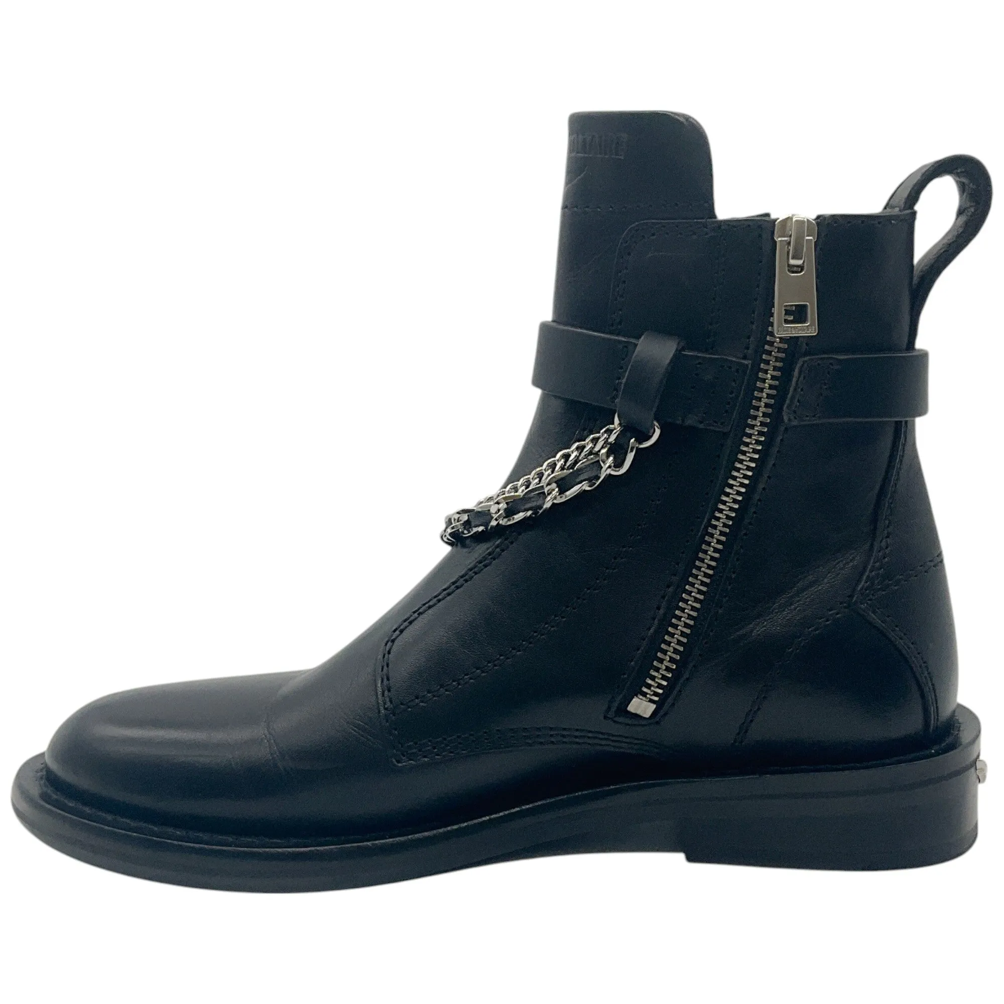 Zadig & Voltaire Black Lambskin Laureen Ankle Boots